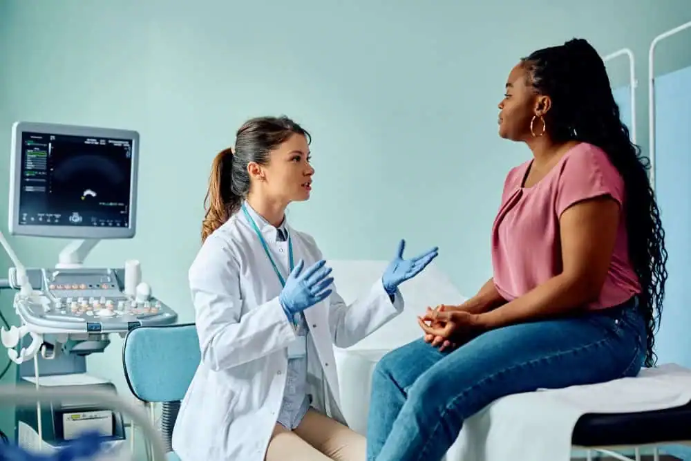 Woman have consultation about vaginal laxity Peterborough