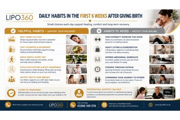 What to Do (and Avoid) in the First 6 Weeks After Giving Birth To Avoid Diastasis Recti 3 First 6 Weeks After Giving Birth To Avoid Diastasis Recti Peterborough : Daily Habits in the First 6 Weeks After Giving Birth